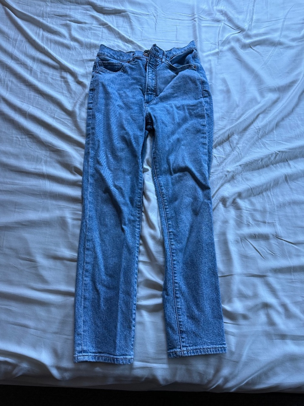 Express Original Super High Rise Skinny Ankle Jeans Light Wash Size 4R